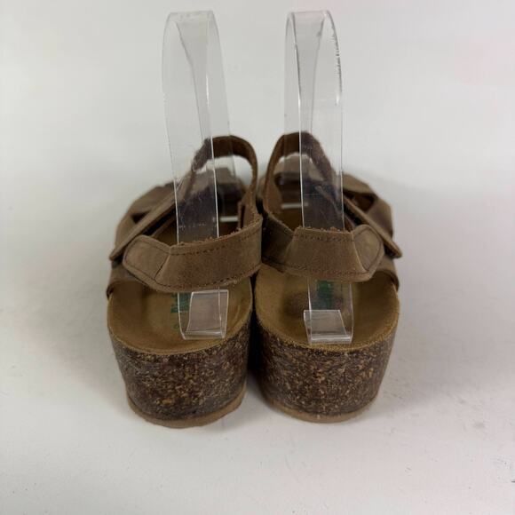 BioNatura Solo Mary Jane Cork Sandal Women's 8 Brown Distressed Leather Slip-On - Picture 7 of 10